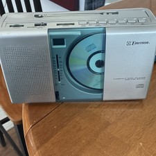 Emerson PD5098 CD Player AM/FM Radio Boombox Silver Headphone Jack