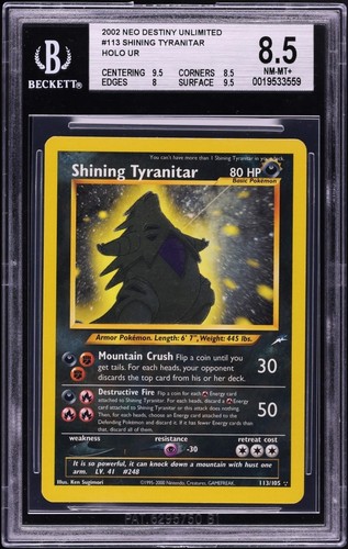 Shining Tyranitar (Unlimited) graded BGS 8.5 for sale on eBay