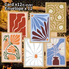 Bright Floral Thank You Cards Greeting Card Set 12 Pack Gift For Friends