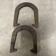 Vintage Pair of Ted Allen Professional Pitching Horseshoes - Very Rare