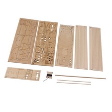 01:30 Holz Fangen Fisch Boot Montiert Modell Geb&auml;ude Kit DIY Kinder