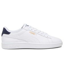 SCARPE PUMA UOMO SMASH 3.0 L 390987 13 BIANCO BLU PELLE SNEAKERS TRAINERS