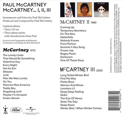 MCCARTNEY I/II/III (BOXSET) NEW CD