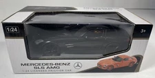 Mercedes Benz SLS AMG Toy Car Replica Model Black 1:24 Licensed Friction Car New