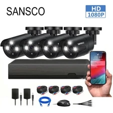 Sansco H.265+ 4MP DVR Security System 4CH DVR CCTV Camera Night Vision