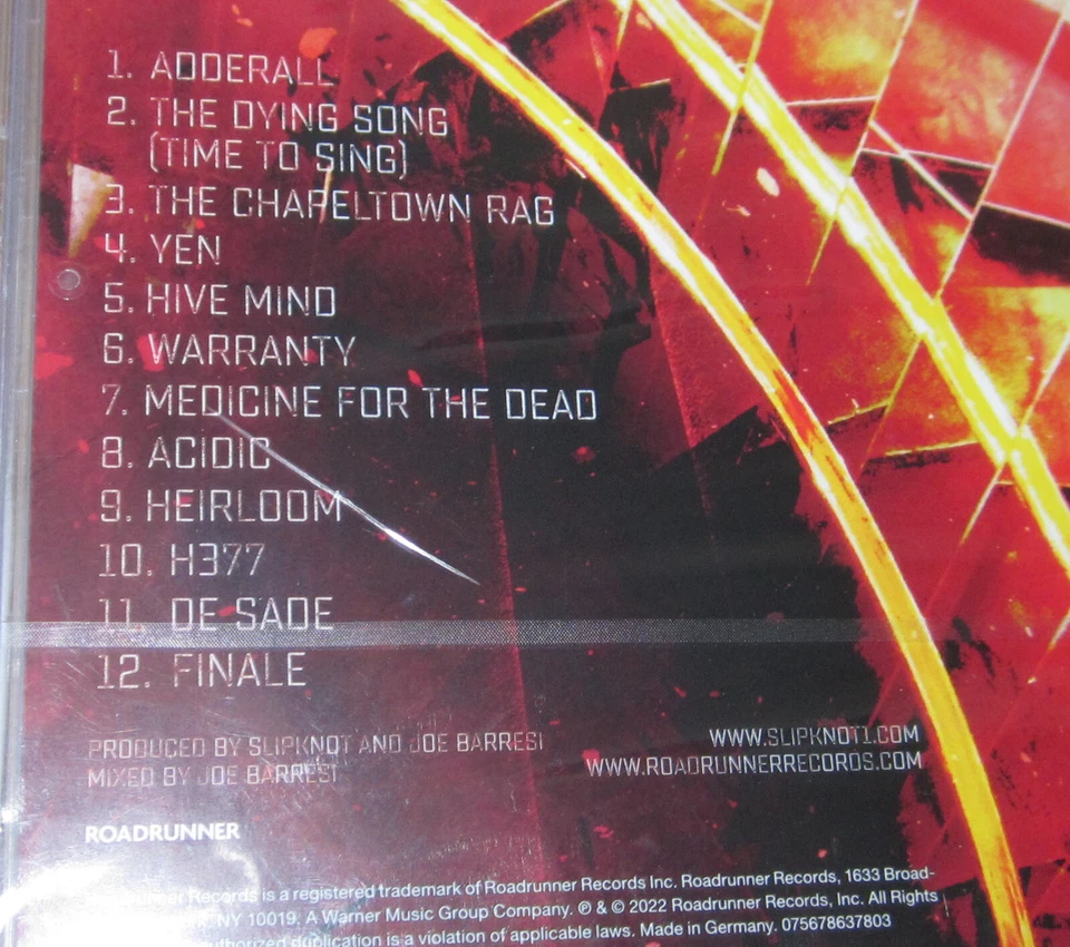 Slipknot / THE END, SO FAR (CD-Album 2022) Roadrunner Records / neu OVP in Folie - Bild 2 von 2