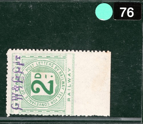 GB GW&GCJt Railway Letter Stamp 2d GWR Overprint Mint {samwells}LIME76 - Picture 3 of 6