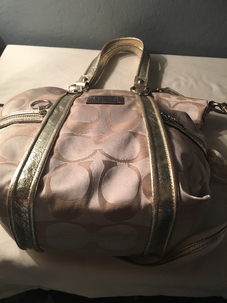 Coach gold poppy sateen F0969-13843 shoulder bag | eBay