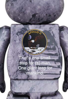 MEDICOM TOY BE@RBRICK MOON FOOTPRINTS 100％ & 400％ Apollo 11 Moon