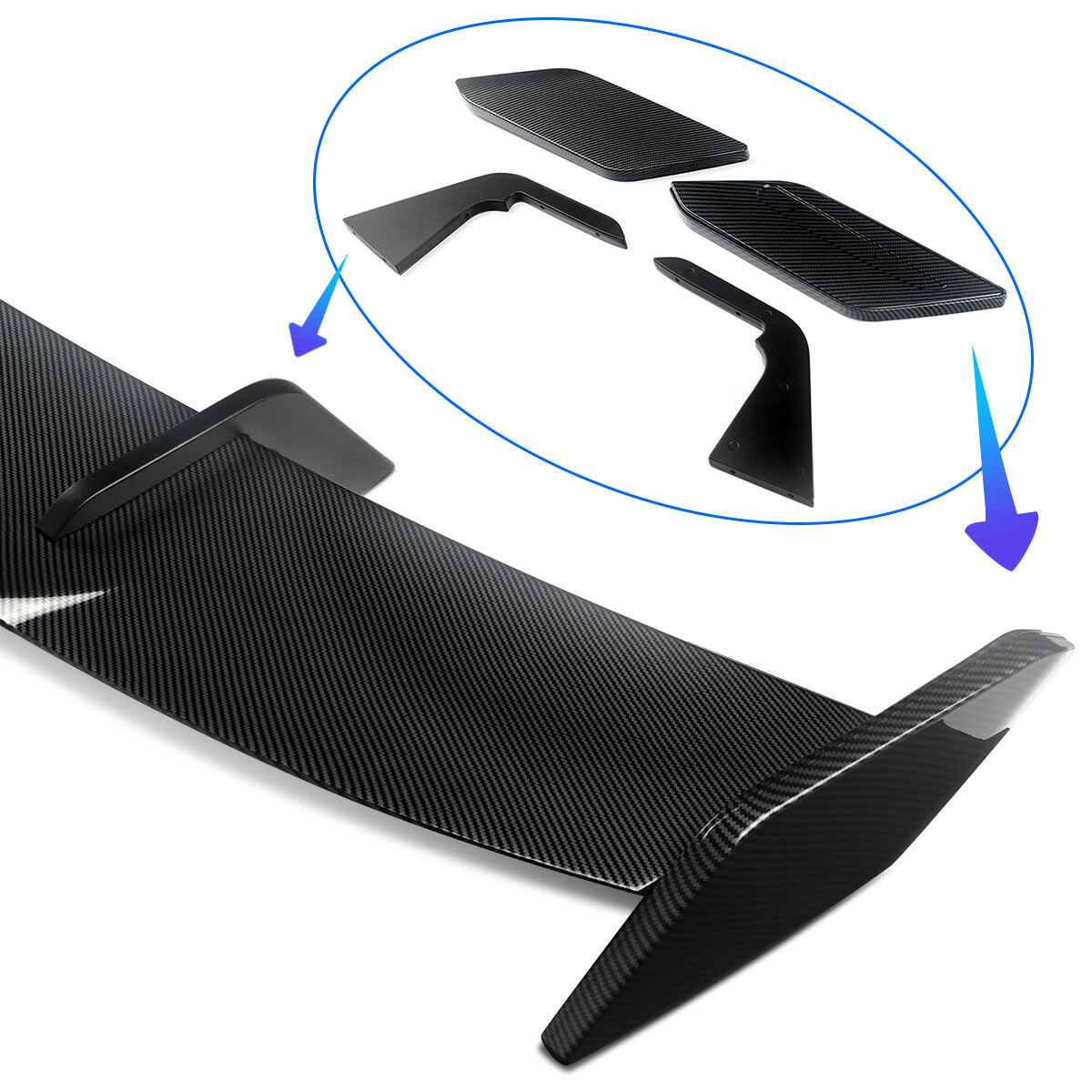 For Audi R8 GT V8 V10 2008-2015 Rear Trunk Spoiler Boot Wing Carbon Fiber Style