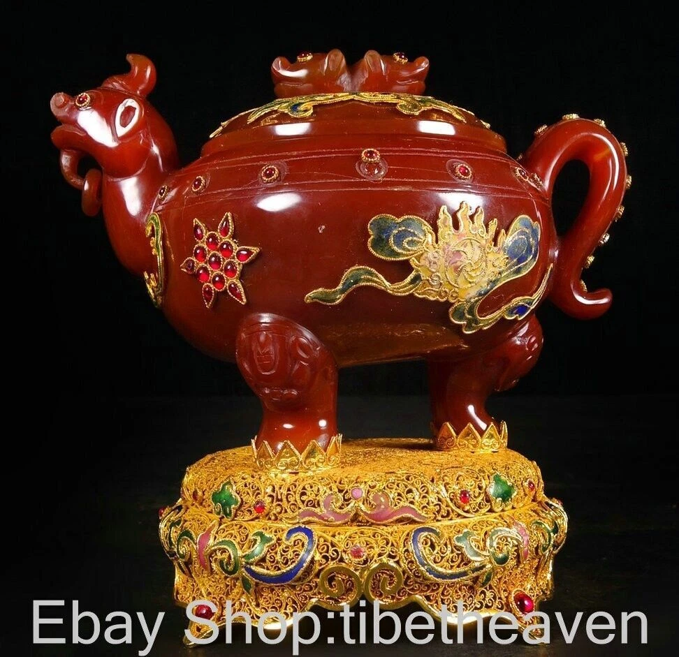 玛瑙主中国风茶壶| eBay