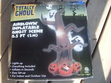 6.5 ft Airblown inflatable HALLOWEEN GHOST PUMPKINS INFLATABLE light up Lighted