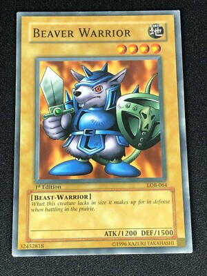YUGIOH BEAVER WARRIOR LOB-064 1ST COMMON (NM) NA PRINT | eBay