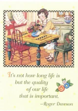 QUALITY OF LIFE IMPORTANT Vintage Kitchen-Handmade Magnet-w/Mary Engelbreit art
