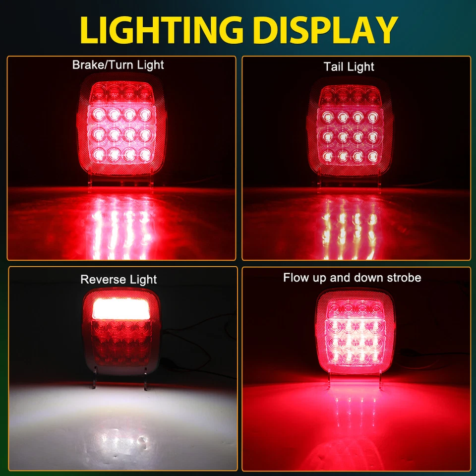 2X Luces traseras LED Lámparas de freno traseras Tope de giro Inverso para Wrangler TJ CJ JK Foto 3 de 4