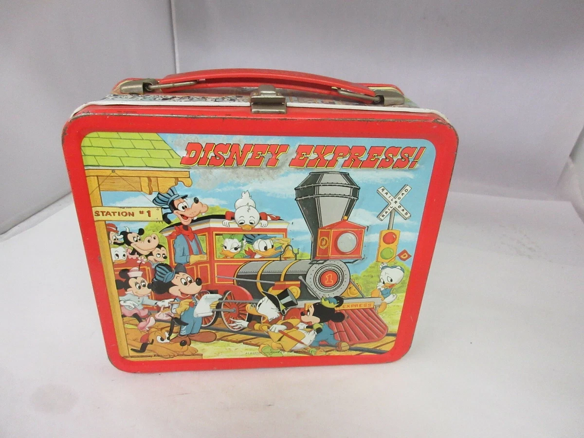 VINTAGE ADVERTISING DISNEY EXPRESS TIN LUNCH BOX MICKEY MOUSE 46