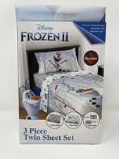 Disney Frozen II Microfiber 3-Piece Twin Sheet Set- Frozen Olaf's Journey