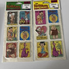 New In Package 1994 The Flintstones Fred Wilma Bam Bam Dino Puffy Stickers