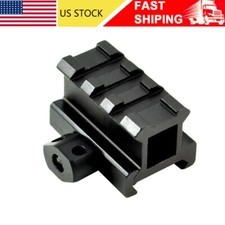 20mm Picatinny Rail Riser Mount Medium Medium Profile 3 Slots Aluminum US