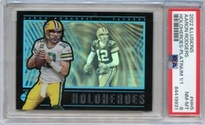 2022 PANINI ILLUSIONS HH-5 AARON RODGERS HOLOHEROES PLATINUM  1 OF 1  PSA 8 NMMT