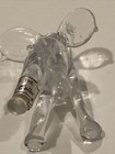 Elephant Miniature Clear Art Glass Figurine. Trunk Up For Luck 2.75" Clear Mini — photo 6
