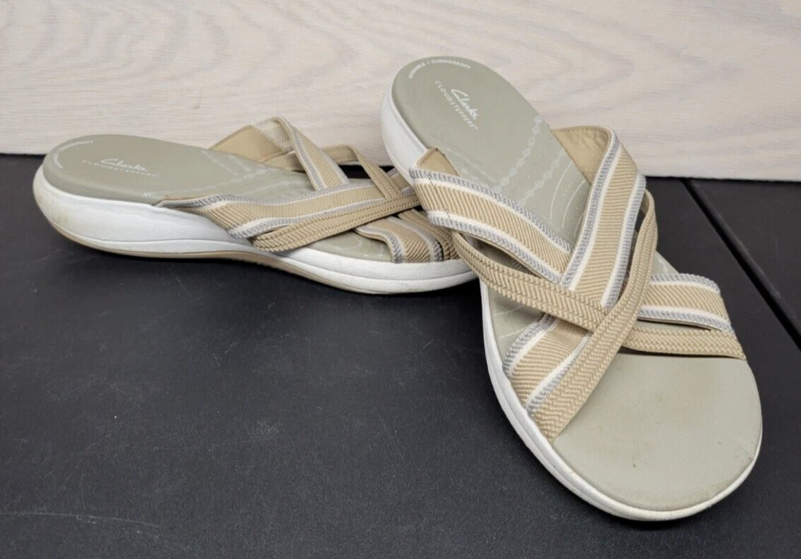 Sandali donna Clarks Collection TG 11 ammortizzati comodi lavabili elasticizzati