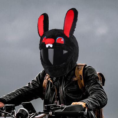 Helmbezug Hase süß Universal Motorrad Zubehör Geschenke für Männer Frauen