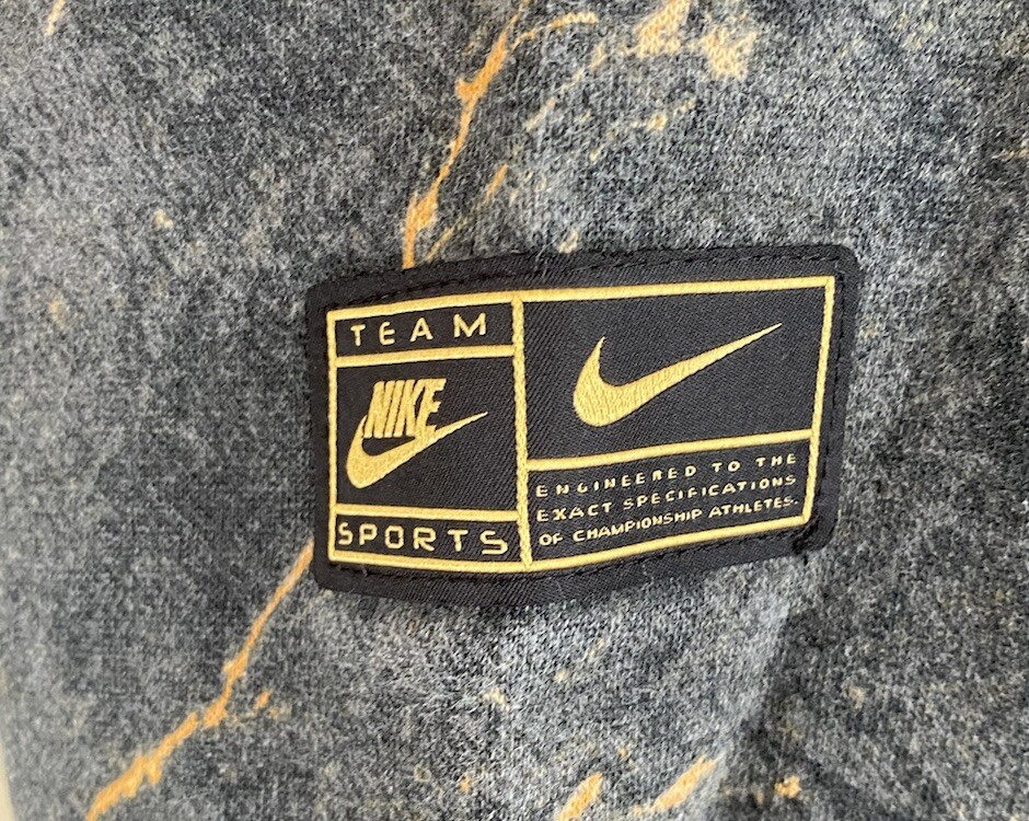 Men's Nike NSW Club Marbled Gold Black Grey Pullover Hoodie Men's Nike NSW Club Marbled Gold Black Grey Pullover Hoodie