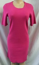 ANN TAYLOR FUCHSIA SHORT SLEEVES SWEATER SHIFT DRESS SIZE: M NWT $120