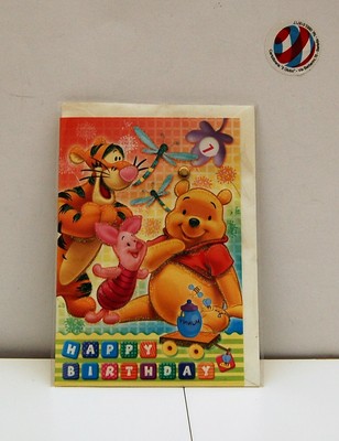 Biglietto Winnie The Pooh Auguri Compleanno Bimbi Con Ruota Da 1 A 12 Anni Ebay