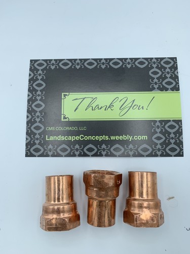 3/4 In. Female Copper Adapter (3-Pack) CXFPT Sweat x Female NPT 3/4" 
