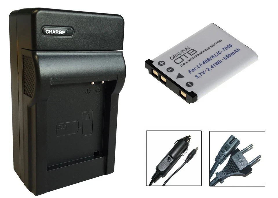 AKKUNAUT Akku + Ladegerät für Casio NP-80, NP-82 - Exilim EX-ZS100, EX-ZS150, EX-ZS200