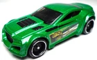 2009 HOT WHEELS TORQUE TWISTER GREEN 1:64 DIECAST 2 1/2" CAR W/ WHITE & YELLOW
