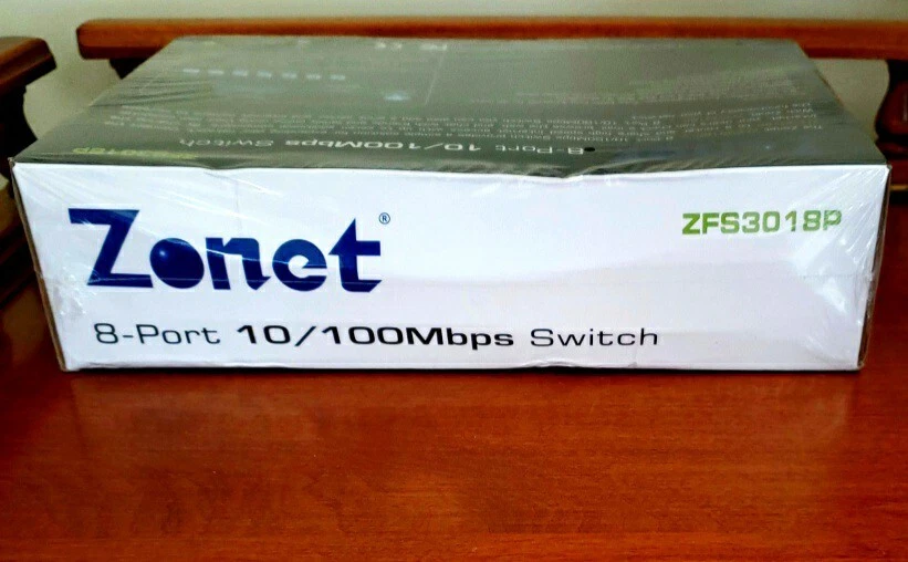 Zonet Model ZFS3018P 8 Ports 10/100Mbps Fast Ethernet Switch w/Power Supply NEW - Image 3 of 4
