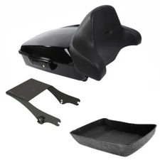 Chopped Trunk Backrest Mount Rack Fit For Harley Touring Touring 97-2008
