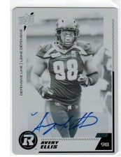 2020 Upper Deck CFL Printing Plate Autograph Avery Ellis 1/1 Ottawa Redblacks