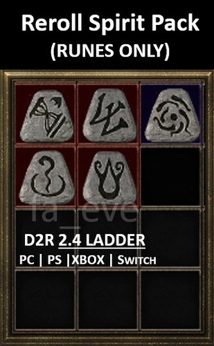 D2 D2r Ladder Spirit Rune Pack Sword Shield Sc Pc Xbox Ps4 5 Switch Ebay