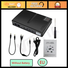 Portable UPS Backup Power Supply 5V-24V, Replaceable Battery for WiFi  Router