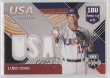 2020 Panini Elite Extra Edition USA Baseball Material Black Jared Jones v6g
