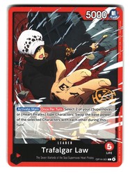 Trafalgar Law OP14-001 Leader The Azure Sea's Seven One Piece TCG