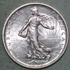 1961 France 5 Francs Silver Coin~  La Semeuse ~ BU
