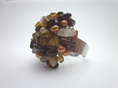Ring KNOTEN braun in Harz v Culture Mix - Bild 1 von 3