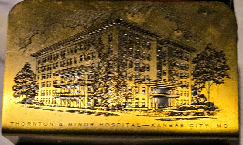 Vintage Thornton & Minor Hospital Letter Holder Bronze Kansas City Missouri Rare