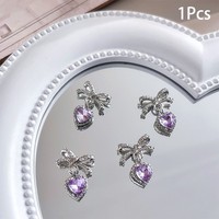 1 StüCke Luxus Bogen Nail Art Charms 3D Japanischen Legierung Fliege Schmuck