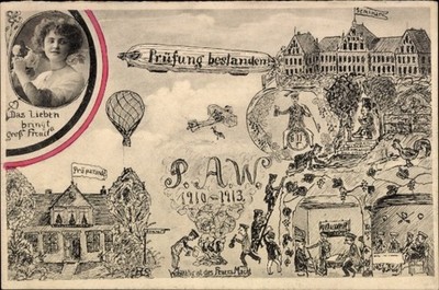 Artist Postcard Wunstorf in Lower Saxony, Exam Passed, PAW... - 11439461