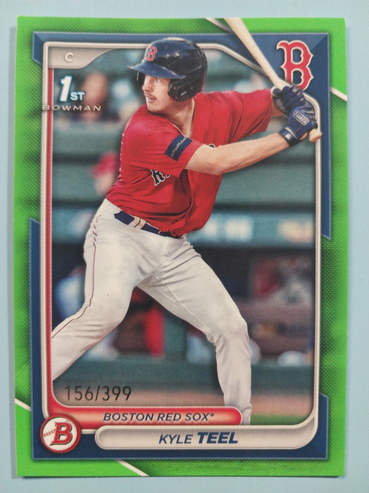 2024 Bowman Kyle Teel Green Parallel /399 1st Bowman No. BP-48 Boston
