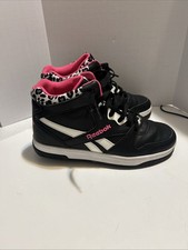 Reebok X Healy  s BB4500 Gym, Shoe, Skates, Black, Hot, Pink Leopard Size6