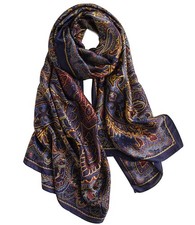 Womens 100 Large Mulberry Silk Scarf Long Satin Fashion Lightweight Wrap