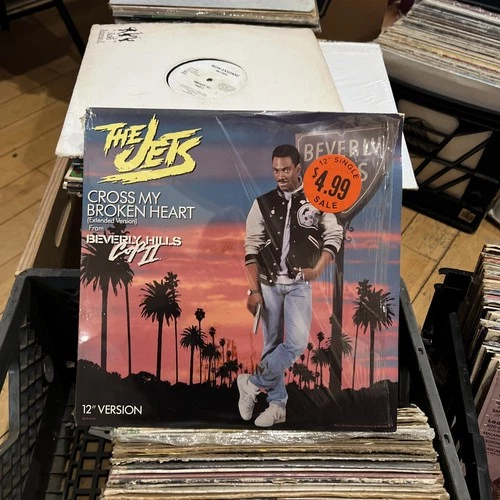 THE JETS Cross My Broken Heart - 12” SINGLE BEVERLY HILLS COP II Vintage Vinyl