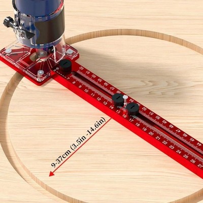 3in1 Router Fräsen Nut Halterung 9-61cm Holzbearbeitung Kreis Schneiden Vorrichtung Werkzeug UK